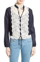 Women's See By Chloe Lace Applique Top