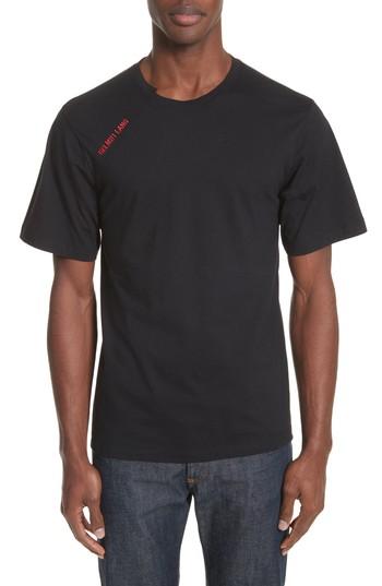 Men's Helmut Lang Cut Neck T-shirt - Black