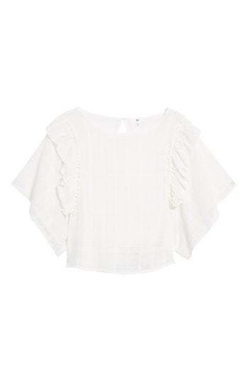 Women's Bp. Flutter Sleeve Plaid Top