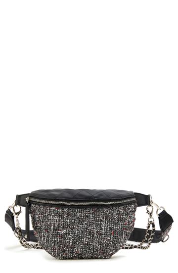 Like Dreams Tweed Belt Bag - Black