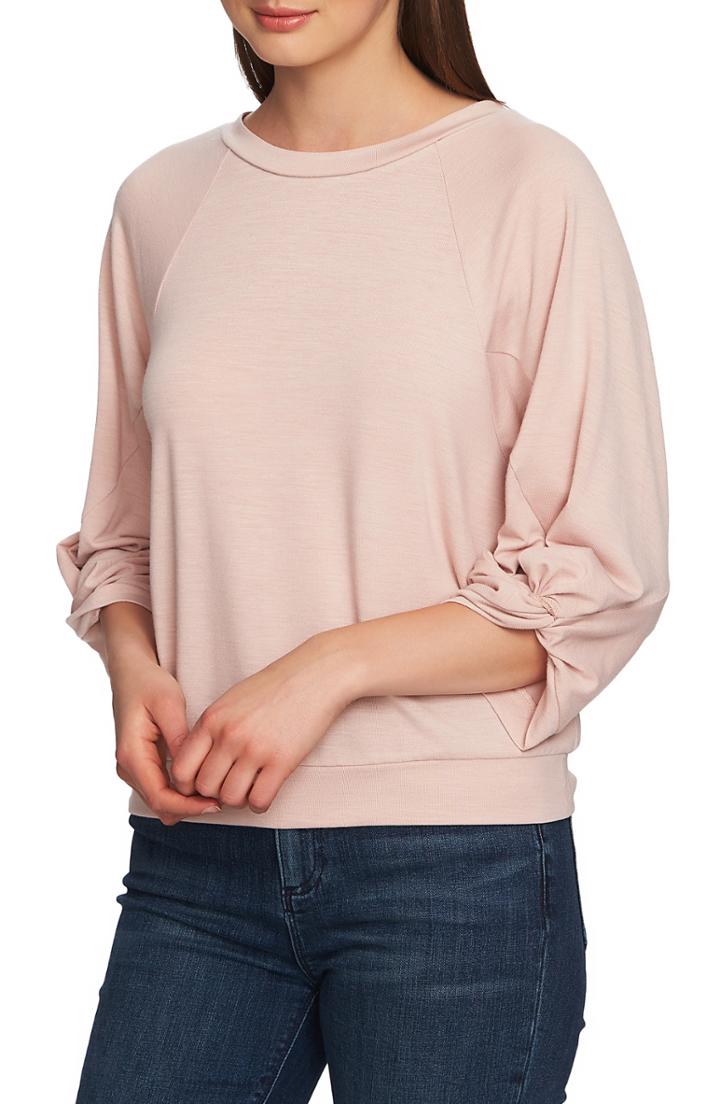 Women's 1.state Twist Knot Sleeve Crewneck Top, Size - Pink