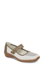 Women's Rieker Antistress 'doris' Mary Jane .5-6us / 36eu - White