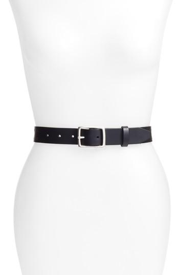 Women's Rag & Bone Boyfriend Leather Belt - Black Star