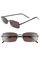 Men's Saint Laurent 56mm Rectangular Sunglasses - Black