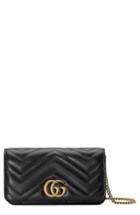Gucci Marmont 2.0 Leather Shoulder Bag - Black