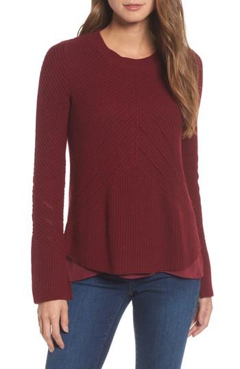 Women's Lucky Brand Nico Knit Pullover - Burgundy