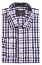 Men's Nordstrom Men's Shop Smartcare(tm) Trim Fit Check Dress Shirt .5 - 34/35 - Purple