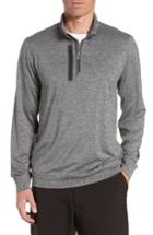 Men's Cutter & Buck Stealth Regular Fit Half Zip Pullover, Size - Black