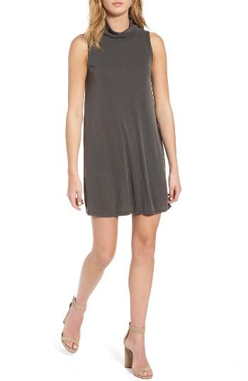 Women's Dee Elle Mock Neck Swing Dress - Grey