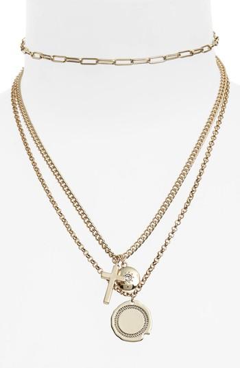 Women's Topshop Multi-row Charm Necklace