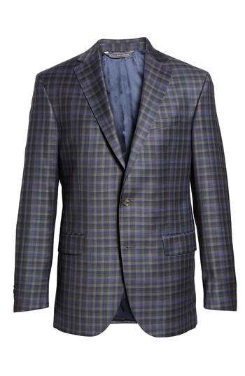 Men's David Donahue Connor Classic Fit Check Wool Sport Coat L - Black