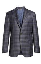 Men's David Donahue Connor Classic Fit Check Wool Sport Coat L - Black