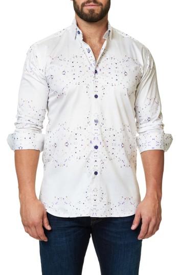 Men's Maceoo Trim Fit Atomic Dot Sport Shirt (s) - White