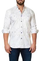 Men's Maceoo Trim Fit Atomic Dot Sport Shirt (s) - White