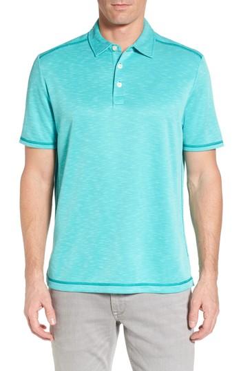 Men's Tommy Bahama New Double Tempo Spectator Jersey Polo - Green