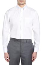 Men's Nordstrom Men's Shop Traditional Fit Non-iron Solid Dress Shirt - 33 - White
