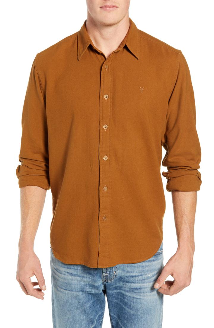Men's Frye Jones Classic Fit Sport Shirt - Brown