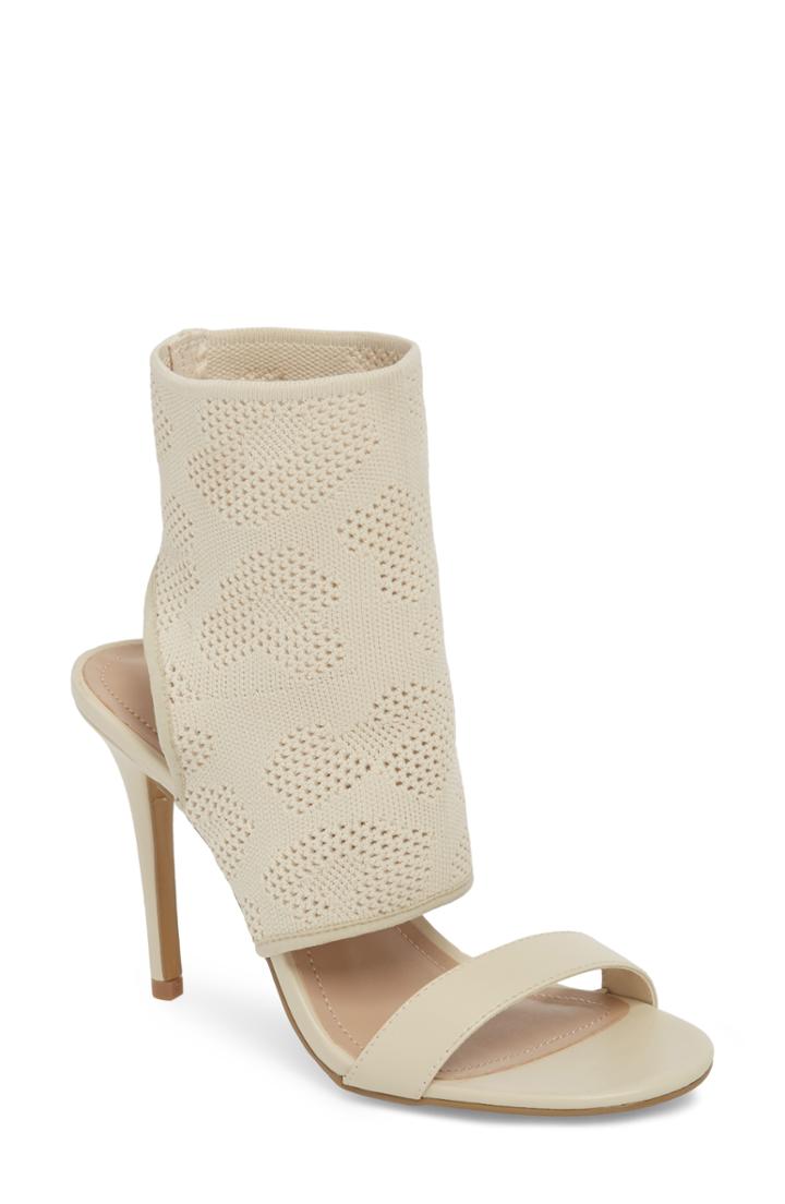 Women's Charles By Charles David Remote Sock Cuff Sandal .5 M - Ivory