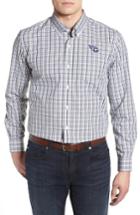 Men's Cutter & Buck Tennessee Titans - Gilman Regular Fit Plaid Sport Shirt - Blue