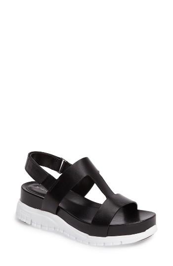 Women's Cole Haan Zerogrand T-strap Sandal B - Black