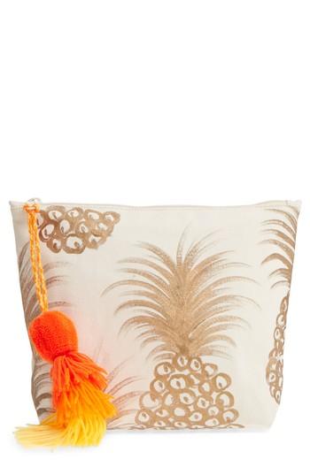 Shiraleah Tropicana Tassel Cosmetic Pouch, Size - Gold