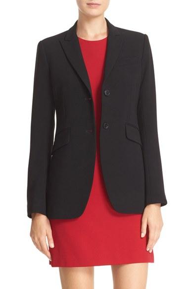 Women's Theory 'andorie - Admiral Crepe' Peak Lapel Jacket