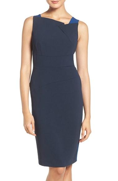 Women's Adrianna Papell Colorblock Stretch Sheath Dress