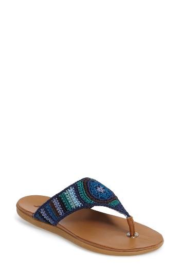 Women's Sakroots Sarria Flip Flop M - Blue