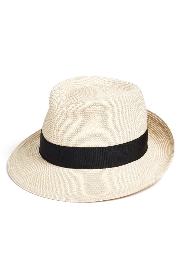 Women's Eric Javits Classic Squishee Packable Fedora Sun Hat - Ivory