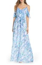 Women's Lilly Pulitzer Zadi Cold Shoulder Maxi Dress - Blue/green