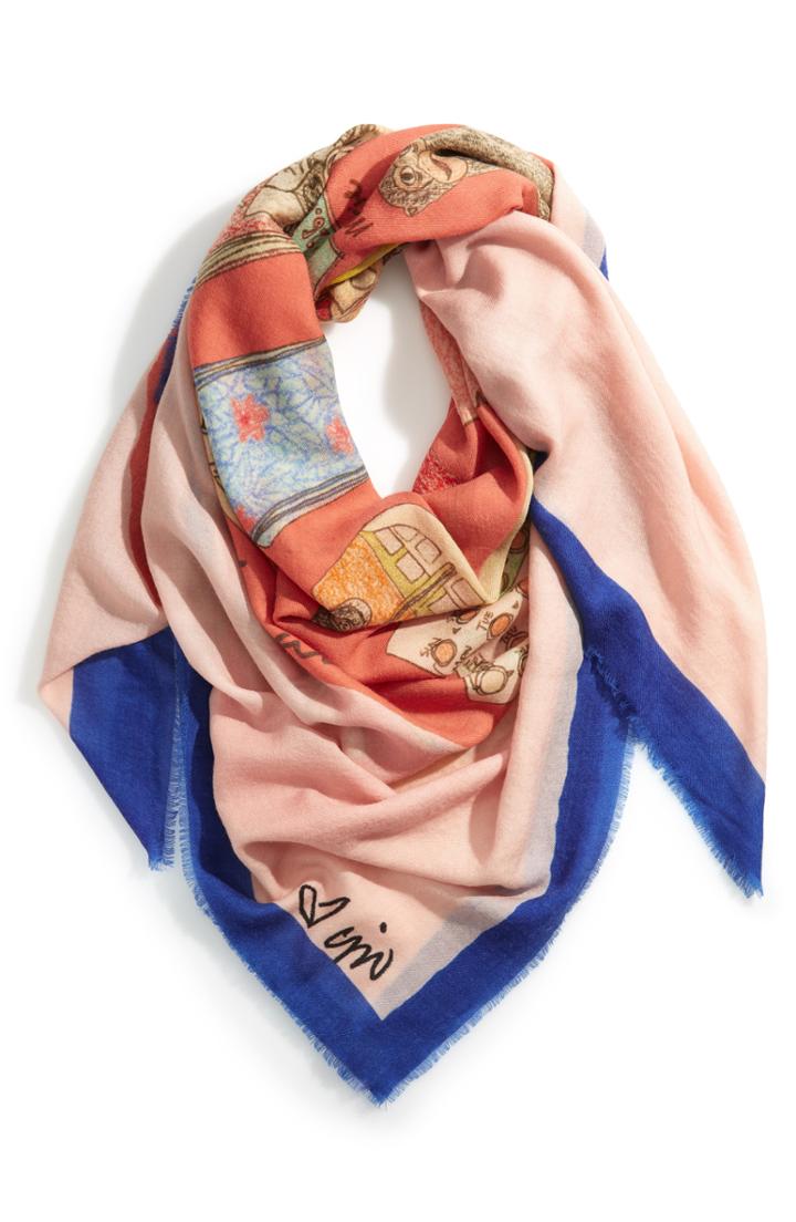 Women's Cjw History, She Wrote Wool Scarf, Size - None