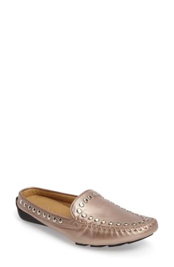 Women's Robert Zur Star Studded Slide Loafer .5 M - Metallic