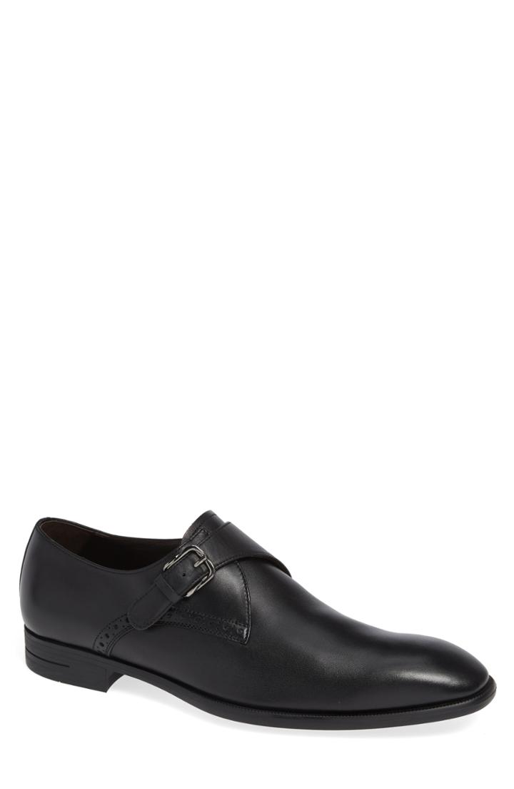 Men's Ermenegildo Zegna Single Strap Monk Shoe Us / 8uk - Black