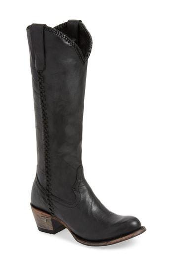 Women's Lane Boots Plain Jane Knee High Western Boot .5 M - Black