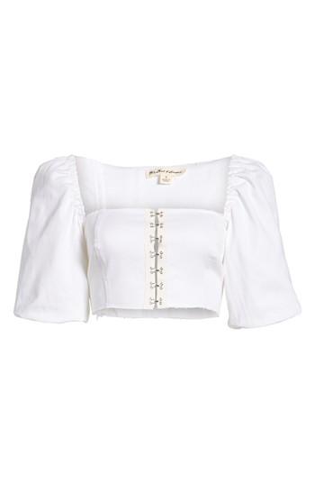 Women's For Love & Lemons Monika Puff Sleeve Crop Top