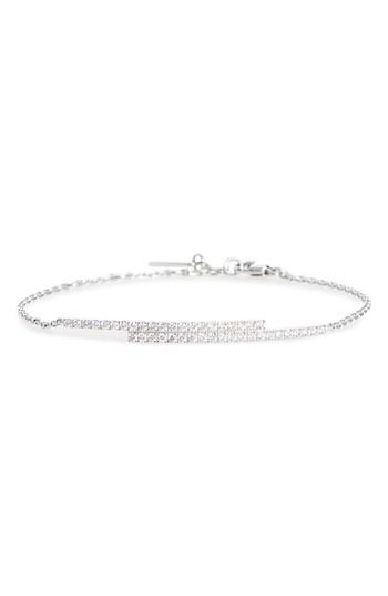 Women's Messika Double Bar Diamond Line Bracelet