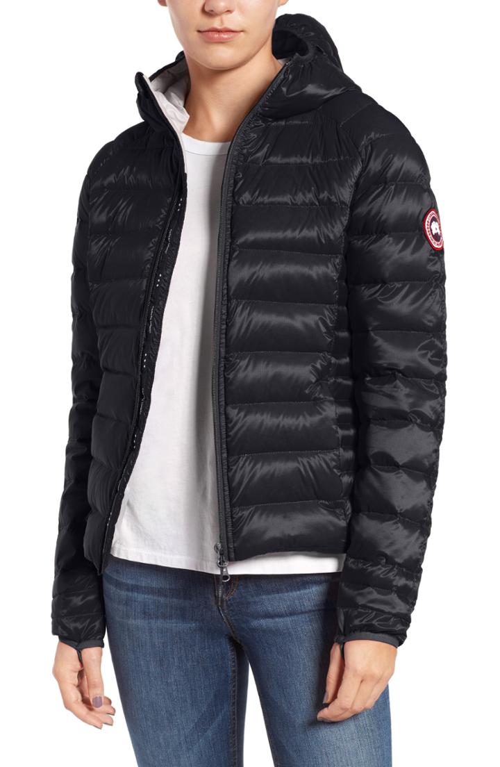 Women's Canada Goose 'brookvale' Packable Hooded Quilted Down Jacket (6-8) - Black