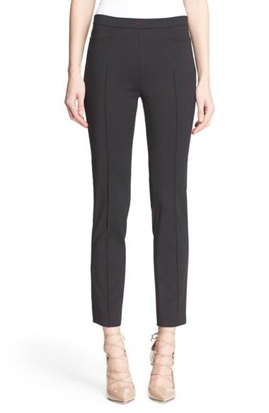 Women's Akris Punto 'franca' Techno Cotton Pants - Black