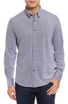 Men's Thomas Dean Regular Fit Oxford Pique Sport Shirt - Blue