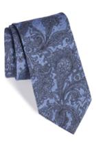 Men's Brioni Paisley Silk Tie, Size - Blue/green
