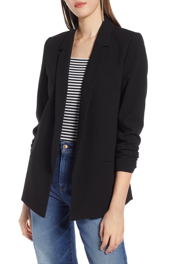 Women's Halogen Stretch Twill Blazer - Black