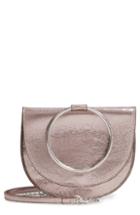 Trouve Reese Crackle Ring Crossbody Bag - Metallic
