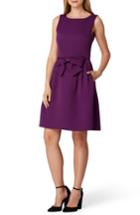 Women's Tahari Sleeveless Bow Waist Fit & Flare Dress - Purple