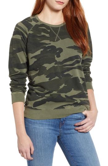 Women's Lucky Brand Camo Print Sweatshirt - Green