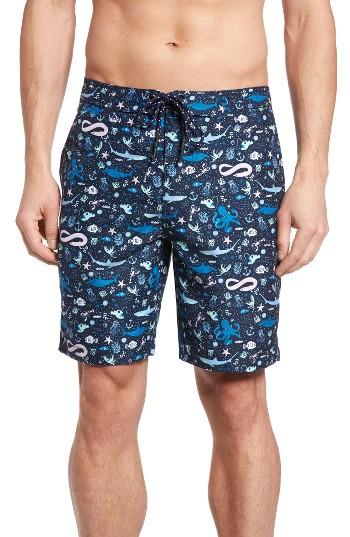 Men's Surfside Supply Conversational Fish Board Shorts - Blue