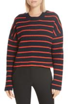 Women's A.l.c. Portland Stripe Merino Wool Sweater - Blue