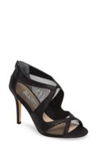 Women's Nina Cordella Open Toe Pump .5 M - Black