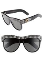 Women's Gucci 56mm Cat Eye Sunglasses - Black/ Grey