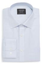 Men's Nordstrom Men's Shop Smartcare(tm) Traditional Fit Herringbone Sport Shirt 32/33 - Blue