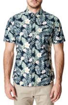 Men's 7 Diamonds Zanzibar Trim Fit Short Sleeve Sport Shirt - Black